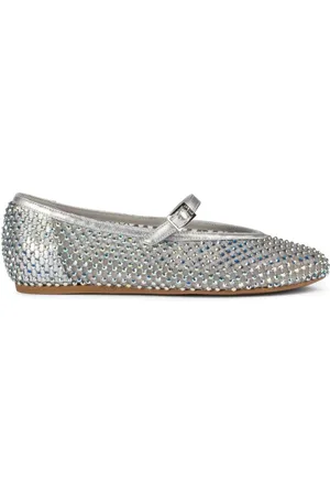 LE SILLA Schoenen, Dames, Grijs, 38 1/2 EU, Nylon, Zilveren Kristal PVC Nylon Leren Sandalen