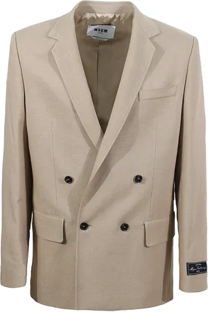 Msgm Jassen, Heren, , M, Leer, Getailleerd Jack Dubbel-Breasted