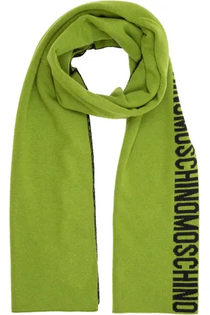 Moschino Accessoires, Dames, Groen, ONE Size, Wol, Winter Wollen Sjaal