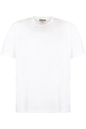 Woolrich Tops, Heren, Wit, M, Katoen, Katoenen Crew Neck T-shirt Wit