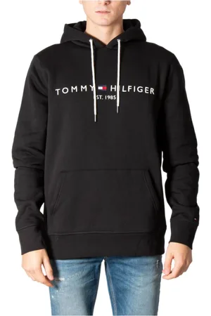 Tommy Hilfiger Sweatshirts & Hoodies, Heren, Zwart, XL, Katoen, Katoenen Heren Sweatshirt Herfst/Winter Collectie