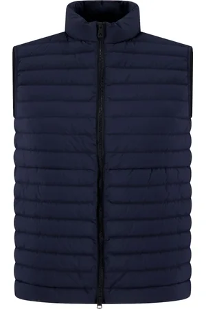 Peuterey Jassen, Heren, Blauw, L, Nylon, Blauwe Logo Letter Puffer Vest