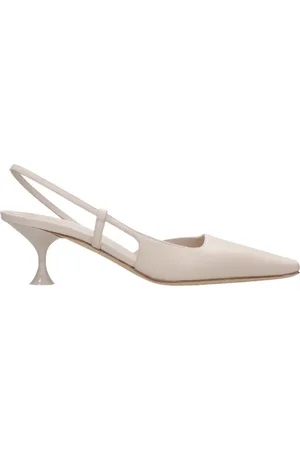 3Juin Schoenen, Dames, , 36 EU, Leer, Leren Hakken met Vierkante Neus en Band