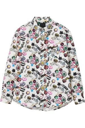 Marc Jacobs Blouses & Shirts, Dames, Veelkleurig, S, Katoen, Sticker Print Shirt
