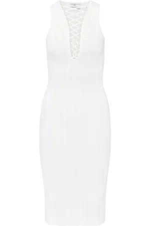 Elisabetta Franchi Kleedjes, Dames, Wit, M, Ivoor Mesh Top