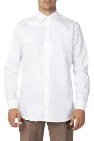 SELECTED Overhemden, Heren, Wit, L, Katoen, Katoenen Lange Mouwen Shirt Lente/Zomer