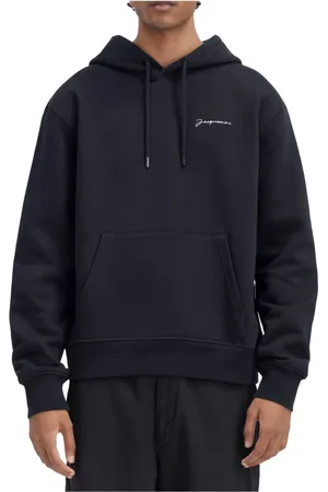 Jacquemus Sweatshirts & Hoodies, Heren, Zwart, L, Katoen, Zwarte Hoodie met Logo