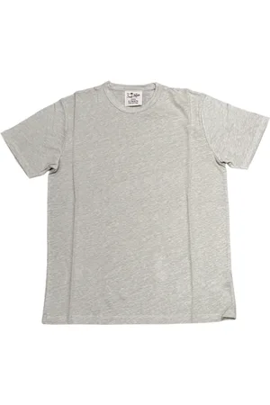 MC2 SAINT BARTH Tops, Heren, Grijs, M, Linnen, Linnen T-shirt