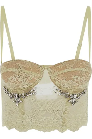 Des Phemmes Tops, Dames, Geel, M, Kant Korsetstijl Top