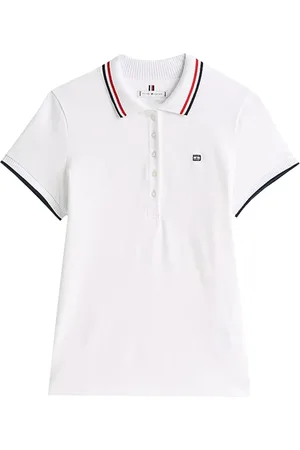 Tommy Hilfiger Tops, Dames, Wit, XS, Sportieve Slim Fit Polo
