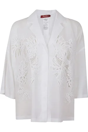 Max Mara Blouses & Shirts, Dames, Wit, L, Stijlvolle Shirt voor Vrouwen