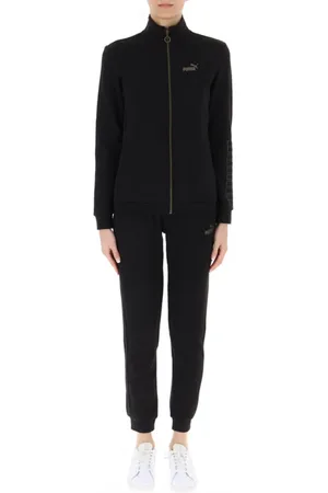 PUMA Sport, Dames, Zwart, M, Zwarte Zip Suit voor Vrouwen