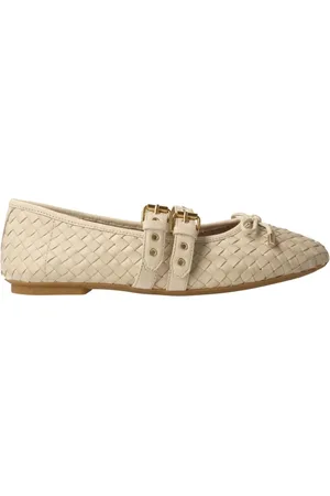 Elvio zanon Schoenen, Dames, , 40 EU, Leer, Witte Mary Jean stijl leren ballerina