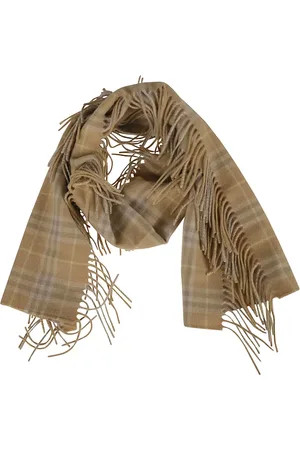 Burberry Accessoires, Dames, Bruin, ONE Size, Kasjmier, Geruit Vintage Blij Sjaal