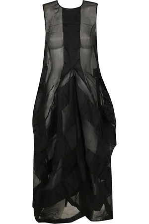 UMA WANG Kleedjes, Dames, Zwart, S, Elegante Alani Jurk voor Vrouwen