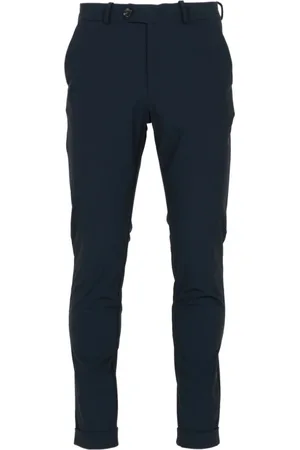 RRD Broeken, Heren, Blauw, XS, Leer, Op maat gemaakte broek met monogramriem
