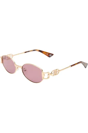 Le Specs Accessoires, unisex, Geel, M, Ovale Verboden Zonnebril Bright Gold