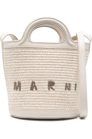 Marni Tassen, Dames, Wit, ONE Size, Leer, Tropicalia Emmerzak in Wit
