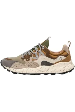 Flower Mountain Schoenen, Heren, Veelkleurig, 45 EU, Suède, Trekking Sneakers met Kurk Binnenzool