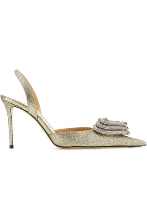 Mach & Mach Schoenen, Dames, Grijs, 36 EU, Platinum Stoffen Pumps