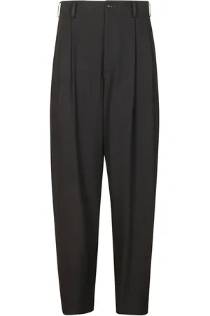 YOHJI YAMAMOTO Broeken, Dames, Zwart, M, Rayon, Zwarte Rechte Pijp Broek