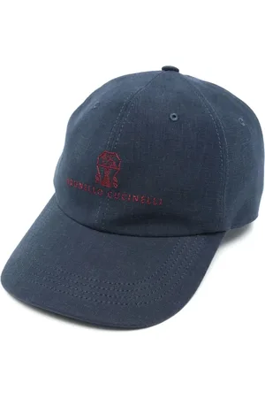 Brunello Cucinelli Accessoires, Heren, Blauw, M, Stijlvolle C813 Hoed voor Mannen