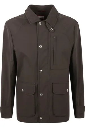 Brunello Cucinelli Jassen, Heren, Bruin, L, Wol, Elegante Wollen Jassen