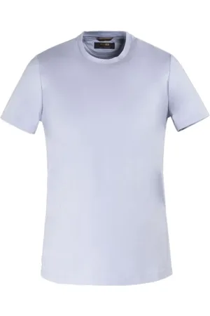 MOORER Tops, Heren, Wit, M, Katoen, Nandy-Si 8