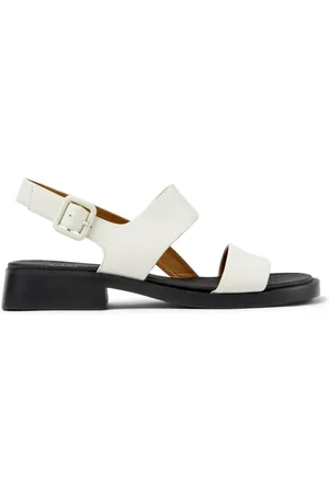 Camper Schoenen, Dames, Wit, 36 EU, Wit leren sandaal Dana