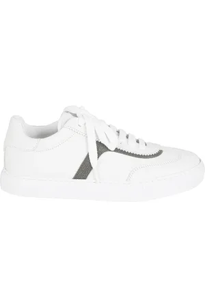Brunello Cucinelli Schoenen, Dames, Wit, 40 EU, Leer, Witte Sneakers Scarpe