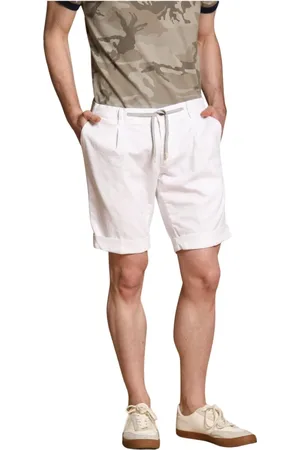 Masons Korte broeken, Heren, Wit, 2Xl, Katoen, Slim Fit Witte Chino Jogger Bermuda Shorts