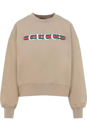 Gucci Sweatshirts & Hoodies, Dames, , M, Katoen, Bruine Sweatshirt Stijlvol Casual Comfortabel Ontwerp