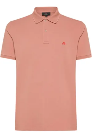 Peuterey Tops, Heren, Roze, M, Nylon, Roze Heren Polo Shirt met Trilogy Logo