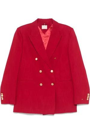 Tommy Hilfiger Jassen, Dames, Rood, S, Klassieke Blazer voor Vrouwen
