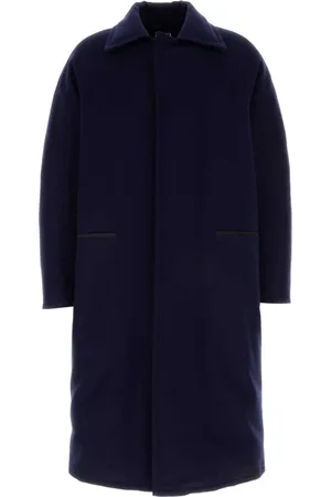 Ermenegildo Zegna Mantels, Heren, Blauw, M, Wol, Navy blauwe wollen jas