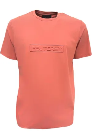 Peuterey Tops, Heren, Roze, S, Katoen, Heren Roze Logo T-Shirt
