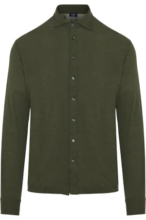 BARBA Overhemden, Heren, Groen, 4Xl, Katoen, Casual Shirts