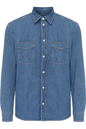 Dondup Overhemden, Heren, Blauw, S, Denim, Stijlvolle Shirt Uc 342R-Df 0272U-800