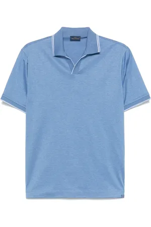 Paul & Shark Tops, Heren, Blauw, XL, Katoen, Katoenen poloshirt gemaakt in Italië