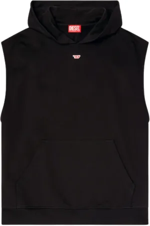 Diesel Tops, Heren, Zwart, S, Katoen, Organisch Katoen Hoodie Deep/