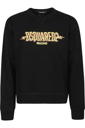 Dsquared2 Sweatshirts & Hoodies, Heren, Zwart, M, Stijlvolle Sweatshirt voor een Cool Fit