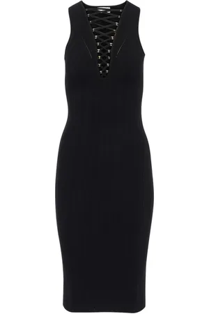 Elisabetta Franchi Kleedjes, Dames, Zwart, S, Zwarte Gebreide Jurk Am 55B52E2-110