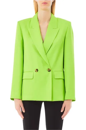 Liu Jo Jassen, Dames, Groen, M, Linnen, Elegante Linnenmix Modestijl