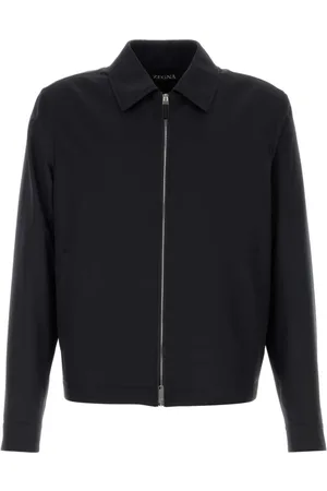 Ermenegildo Zegna Jassen, Heren, Blauw, L, Polyester, Midnight Polyester Jacket