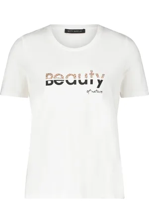 Betty Barclay Tops, Dames, Wit, M, Leer, Modern Print Shirt