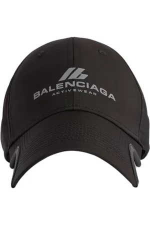 Balenciaga Accessoires, Heren, Zwart, M, Polyester, Zwarte Logo Geborduurde Activewear Hoed