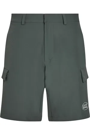 EA7 Korte broeken, Heren, Groen, S, Cargo Logo Riem Shorts