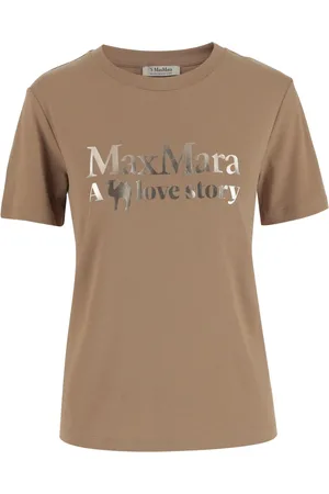 Max Mara Tops, Dames, Bruin, L, Elegante Kameeljas