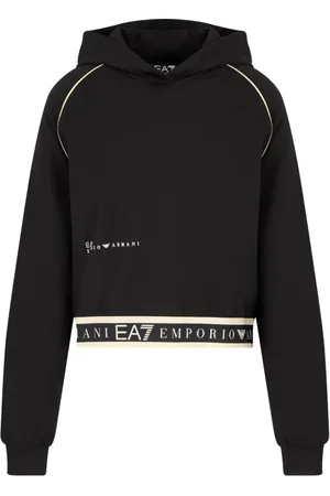 EA7 Sweatshirts & Hoodies, Dames, Zwart, XS, Polyester, Dynamische Atleet Hoodie Zwart