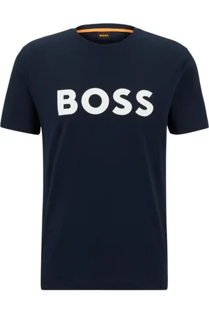HUGO BOSS Tops, Heren, Blauw, 3Xl, Katoen, Heren T-shirt met korte mouwen